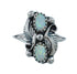 Sterling Silver Leaf Navajo Opal Ring Size 6-1/2 AX126966